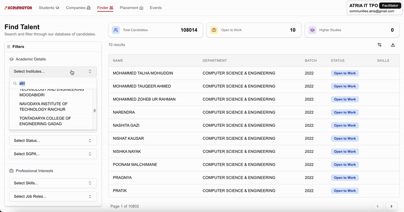 Functionality showcase